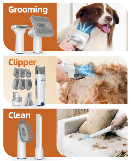 LM2 - Oneisall Dog Grooming Vacuum Kit with 7 in 1