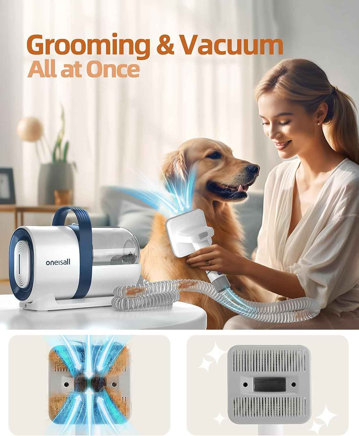 LM2 - Oneisall Dog Grooming Vacuum Kit with 7 in 1