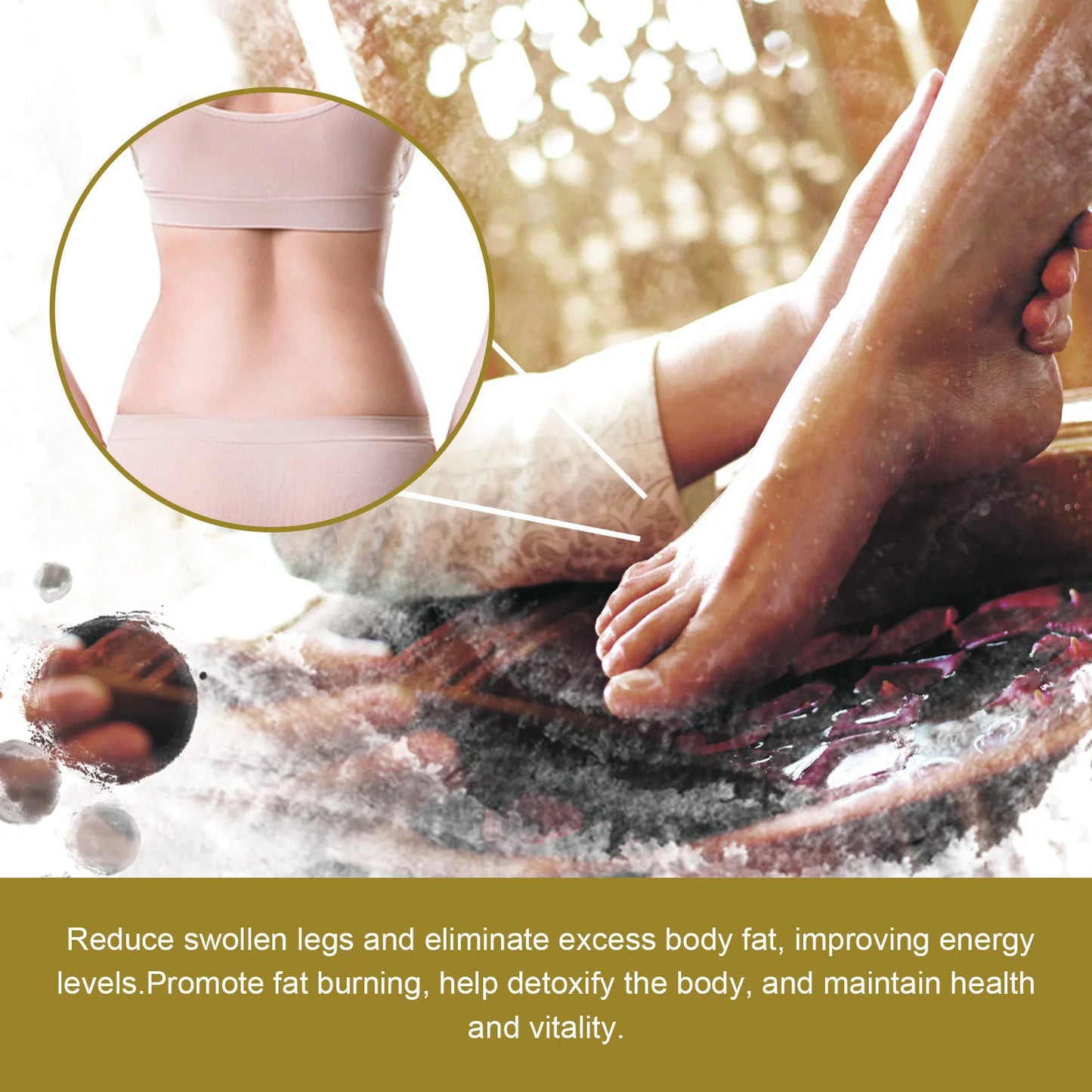 South Moon Lymphatic Detox Foot Bath Slimming Anti Insomnia Relief Leg Swelling Varicose Veins Treatment Foot Cleansing Soak Gel